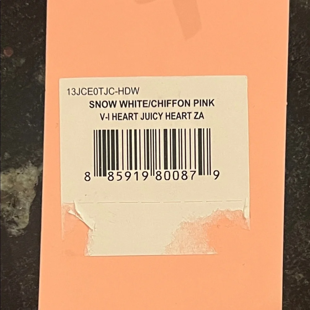 Juicy Couture Pink and White Heart Wristlet